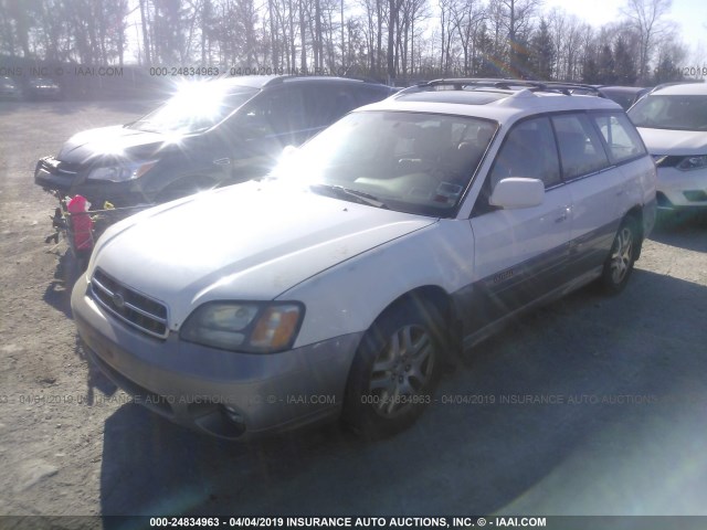 4S3BH686717658260 - 2001 SUBARU LEGACY OUTBACK LIMITED WHITE photo 2