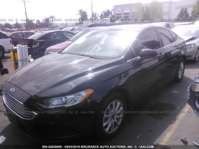 3FA6P0G70JR167684 - 2018 FORD FUSION S BLACK photo 2