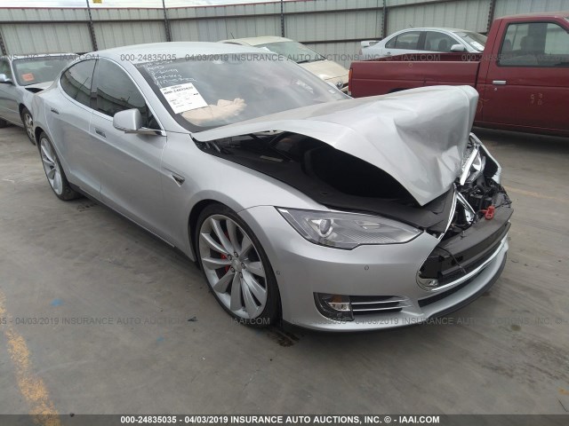 5YJSA1H23EFP65732 - 2014 TESLA MODEL S Gümüş foto 1