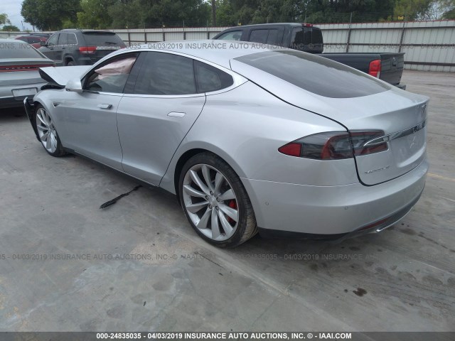 5YJSA1H23EFP65732 - 2014 TESLA MODEL S Gümüş foto 3