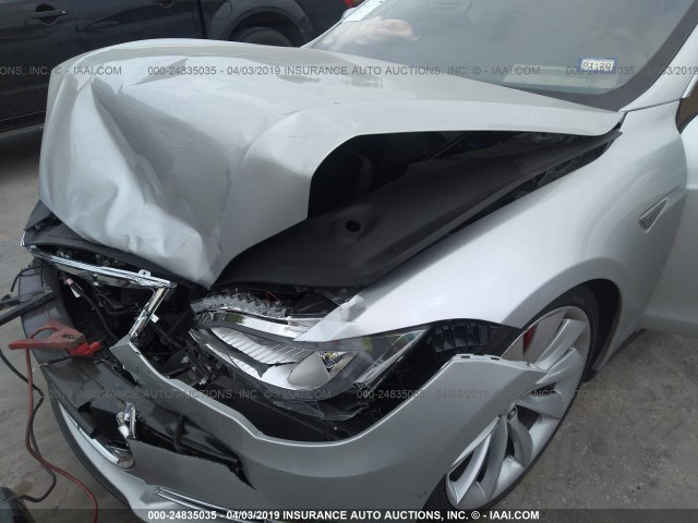 5YJSA1H23EFP65732 - 2014 TESLA MODEL S Gümüş foto 6