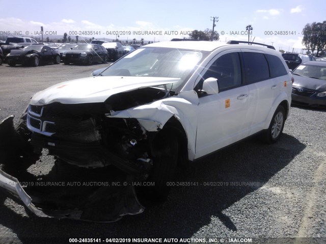 3C4PDCBG9GT152824 - 2016 DODGE JOURNEY SXT WHITE photo 2