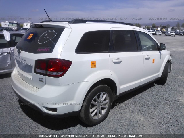 3C4PDCBG9GT152824 - 2016 DODGE JOURNEY SXT WHITE photo 4