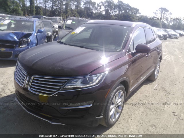 5LMCJ2C91HUL19193 - 2017 LINCOLN MKC SELECT BURGUNDY photo 2