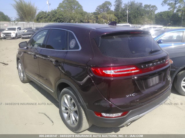 5LMCJ2C91HUL19193 - 2017 LINCOLN MKC SELECT BURGUNDY photo 3