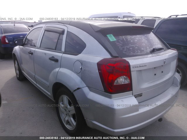 1B3HB48B47D246998 - 2007 DODGE CALIBER SXT SILVER photo 3