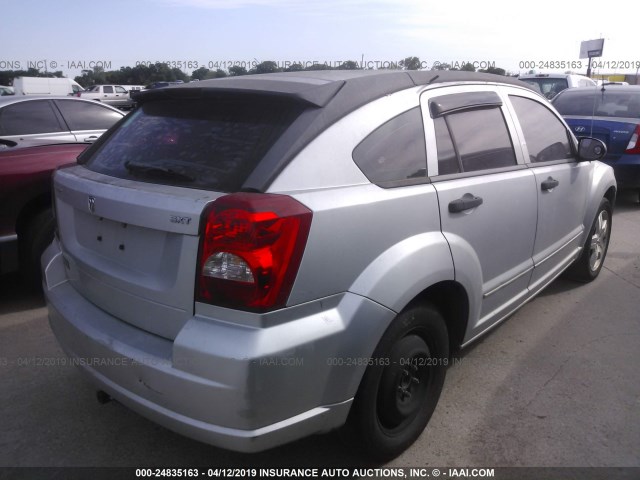 1B3HB48B47D246998 - 2007 DODGE CALIBER SXT SILVER photo 4