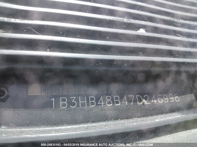 1B3HB48B47D246998 - 2007 DODGE CALIBER SXT SILVER photo 9