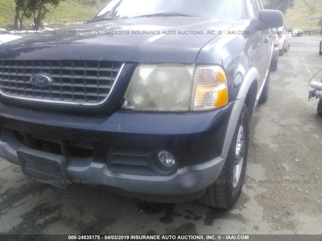 1FMZU63K72ZC93692 - 2002 FORD EXPLORER XLT Dark Blue photo 6