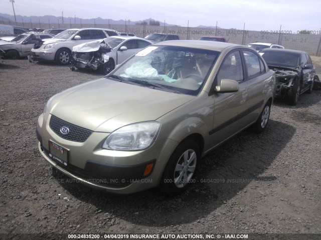 KNADE123486304454 - 2008 KIA RIO LX/SX GOLD photo 2