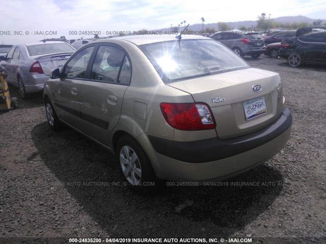 KNADE123486304454 - 2008 KIA RIO LX/SX GOLD photo 3