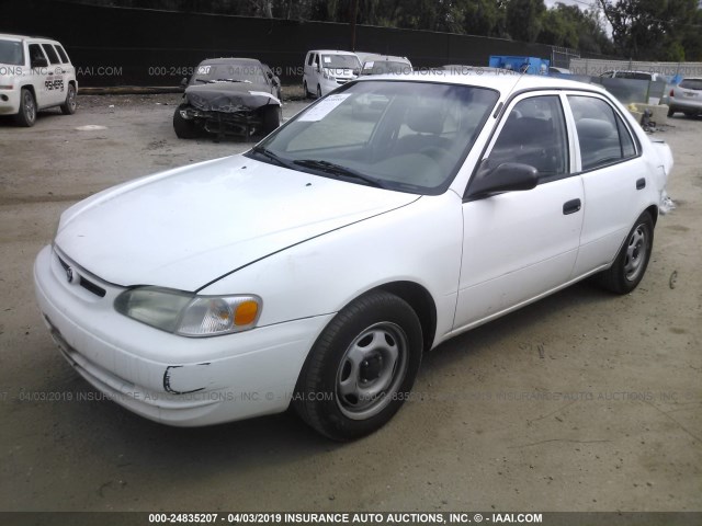 1NXBR12E3XZ267189 - 1999 TOYOTA COROLLA VE/CE/LE WHITE photo 2