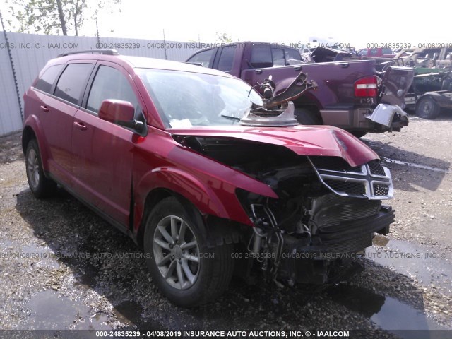 3C4PDCBG8ET230085 - 2014 DODGE JOURNEY SXT RED photo 1