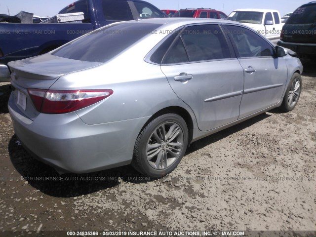 4T1BF1FK7FU901675 - 2015 TOYOTA CAMRY LE/XLE/SE/XSE 银色 照片 4