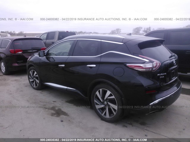 5N1AZ2MHXFN267000 - 2015 NISSAN MURANO S/SL/SV/PLATINUM BLACK photo 3