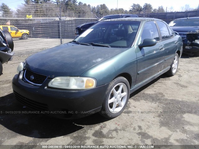 3N1BB51D61L117932 - 2001 NISSAN SENTRA SE GREEN photo 2