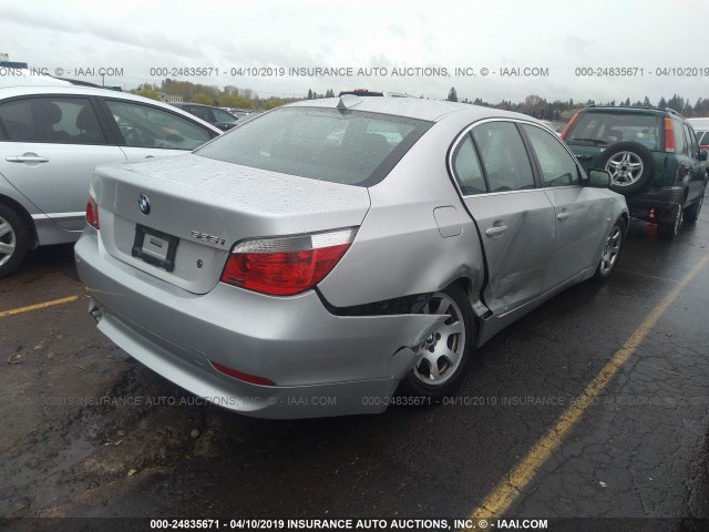 WBANA53504B176187 - 2004 BMW 525 I GRAY photo 4