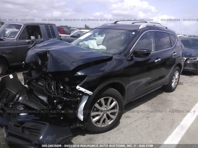 5N1AT2MT6KC719293 - 2019 NISSAN ROGUE S/SL/SV BLACK photo 2