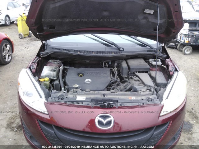 JM1CW2BL2C0144376 - 2012 MAZDA 5 MAROON photo 10