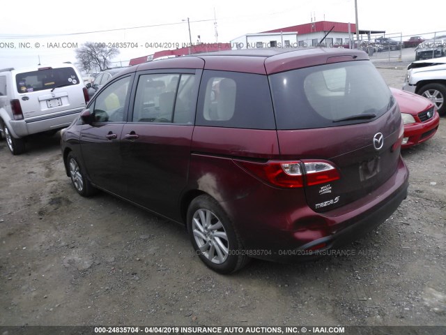 JM1CW2BL2C0144376 - 2012 MAZDA 5 MAROON photo 3