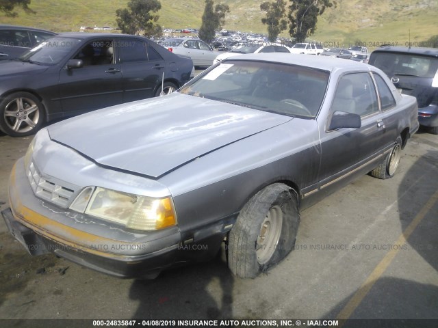 1FABP62F0JH166150 - 1988 FORD THUNDERBIRD LX SILVER photo 2