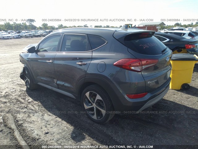 KM8J33A20JU747424 - 2018 HYUNDAI TUCSON LIMITED/SPORT AND ECO/SE GRAY photo 3