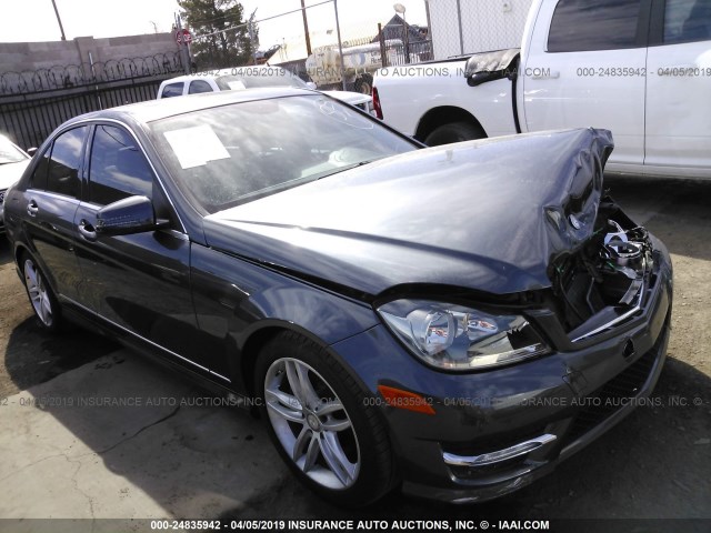 WDDGF4HB0EA914198 - 2014 MERCEDES-BENZ C 250 BLUE photo 1