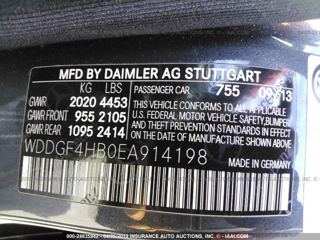 WDDGF4HB0EA914198 - 2014 MERCEDES-BENZ C 250 BLUE photo 9