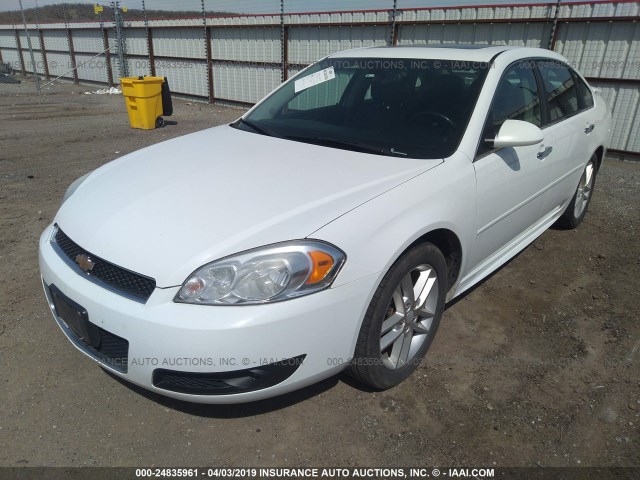 2G1WC5E3XC1231135 - 2012 CHEVROLET IMPALA LTZ WHITE photo 2