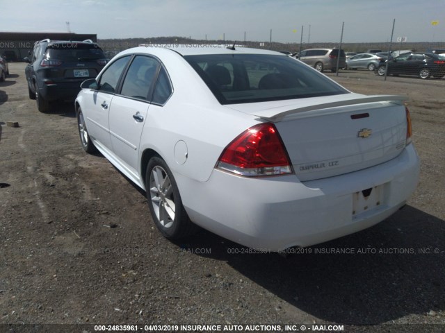 2G1WC5E3XC1231135 - 2012 CHEVROLET IMPALA LTZ WHITE photo 3