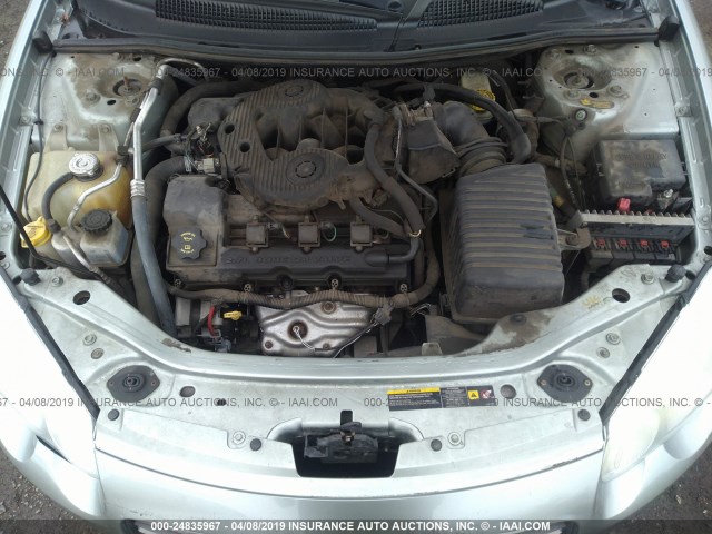 1C3EL46R44N400733 - 2004 CHRYSLER SEBRING LX GRAY photo 10