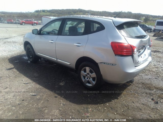 JN8AS5MV4DW129870 - 2013 NISSAN ROGUE S/SV SILVER photo 3