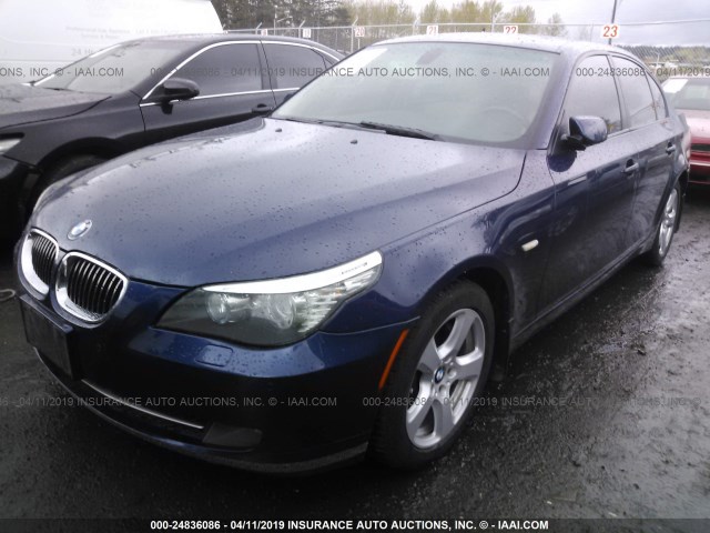 WBANV935X8CZ66155 - 2008 BMW 535 XI BLUE photo 2