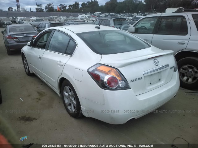 1N4CL21E87C236131 - 2007 NISSAN ALTIMA HYBRID WHITE photo 3