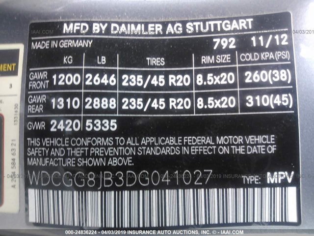 WDCGG8JB3DG041027 - 2013 MERCEDES-BENZ GLK 350 4MATIC GRAY photo 9