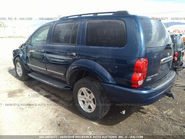 1D8HB58D84F131599 - 2004 DODGE DURANGO LIMITED BLUE photo 3