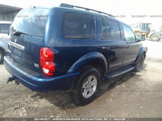 1D8HB58D84F131599 - 2004 DODGE DURANGO LIMITED BLUE photo 4