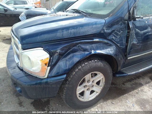 1D8HB58D84F131599 - 2004 DODGE DURANGO LIMITED BLUE photo 6