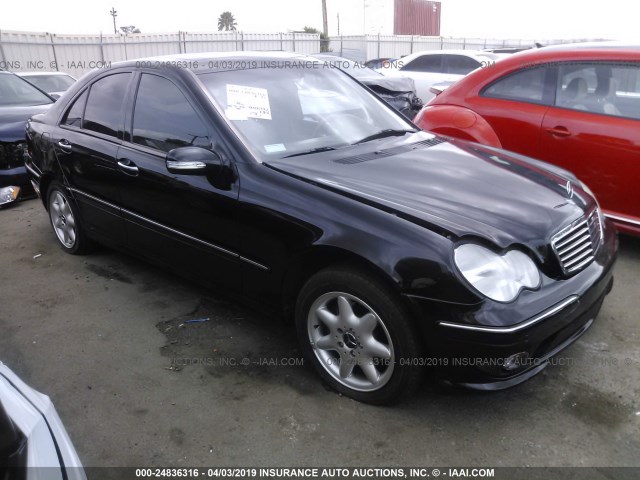 WDBRF61JX2F192865 - 2002 MERCEDES-BENZ C 240 BLACK photo 1