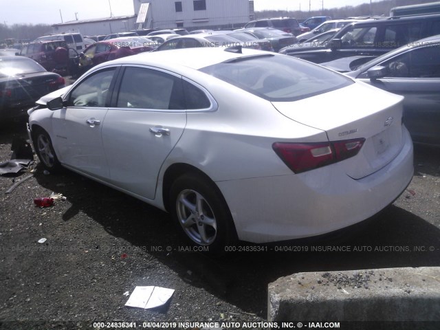 1G1ZB5ST2HF276526 - 2017 CHEVROLET MALIBU LS WHITE photo 3