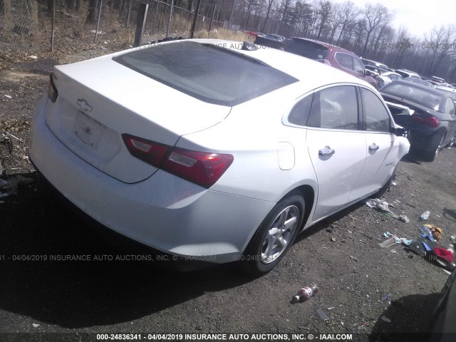 1G1ZB5ST2HF276526 - 2017 CHEVROLET MALIBU LS WHITE photo 4