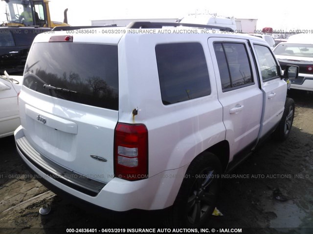 1C4NJPFA9ED850558 - 2014 JEEP PATRIOT LATITUDE WHITE photo 4