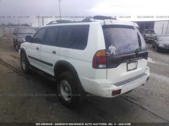 JA4LS31H1YP031283 - 2000 MITSUBISHI MONTERO SPORT LS/SPORT XLS WHITE photo 3