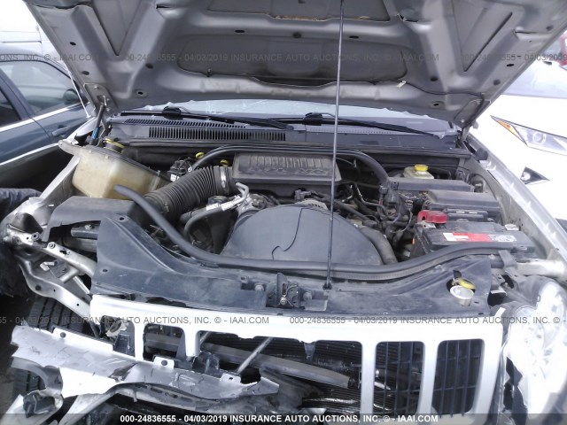 1J8GR48K75C640366 - 2005 JEEP GRAND CHEROKEE LAREDO/COLUMBIA/FREEDOM 银色 照片 10