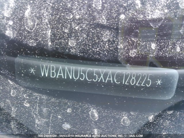 WBANU5C5XAC128225 - 2010 BMW 528 I WHITE photo 9