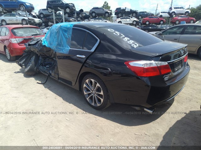 1HGCR2F57EA057882 - 2014 HONDA ACCORD SPORT BLACK photo 3