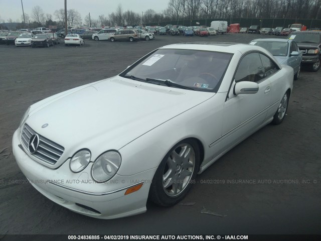 WDBPJ75J1YA002253 - 2000 MERCEDES-BENZ CL 500 WHITE photo 2