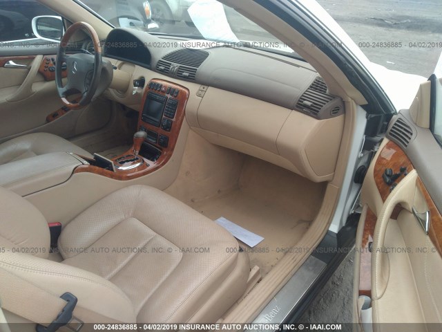 WDBPJ75J1YA002253 - 2000 MERCEDES-BENZ CL 500 WHITE photo 5