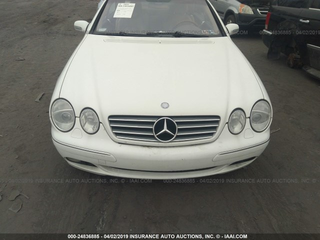 WDBPJ75J1YA002253 - 2000 MERCEDES-BENZ CL 500 WHITE photo 6