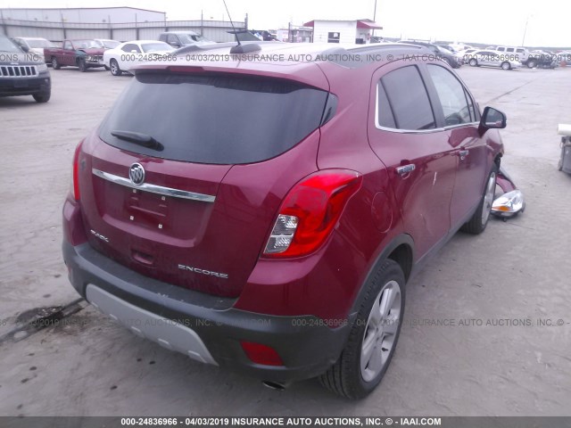 KL4CJASB1FB255147 - 2015 BUICK ENCORE RED photo 4